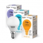 Лампа Sweko  42LED-G45-7W-230-3000K-E14 (38450)