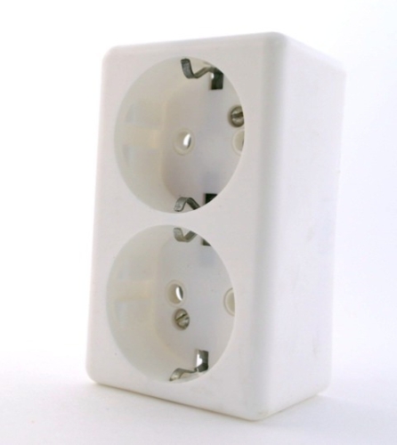 Розетка 2 гн о/п з/к РА16-011 с подпруж.конт Орша (60)