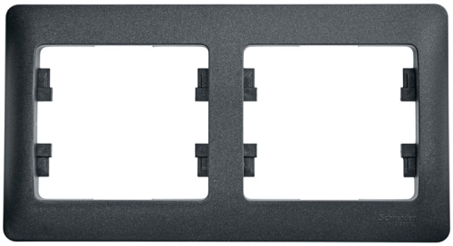 Рамка 2-ая антрацит Glossa GSL000702 (30/180)