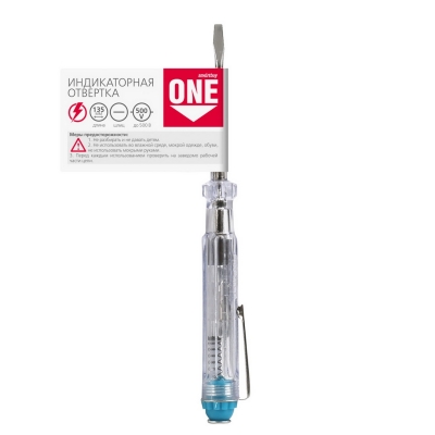 Отвертка индикатор Smartbuy шлицевая 135мм до 500В