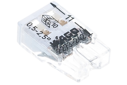 Клемма WAGO  с пастой, 2 отв, 0,5-2,5мм2, д/медн и алюм. пров, 2273-242 (100шт)КВТ только упаковками