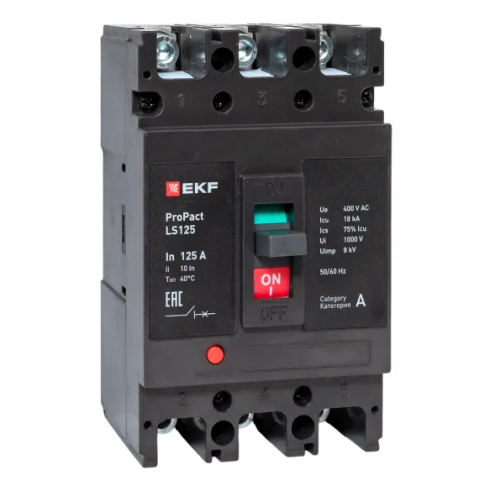 Автоматический выключатель ProPact 125А 125/125А 3P 18кА EKF