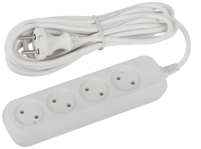 Удлинитель ЭРА Greenline 4 гн. 5 м ПВС 2х0,75 2200Вт (50)