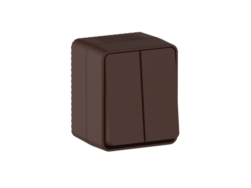 Выключатель 2кл оп AtlasDesign PROFI IP54 10 АХ КОРИЧНЕВЫЙ ATN546051