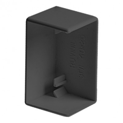 Заглушка 25х16 (черная) (20) РУВИНИЛ