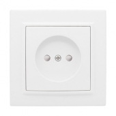 Розетка 1гн СП с защ. штор. 10А белая EKF Минск (10/200)