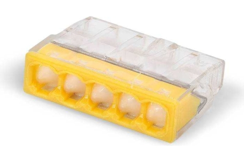 Клемма WAGO  с пастой, 5 отв, 0,5-2,5мм2, д/медн и алюм. пров, 2273-245 (100шт) КВТ 