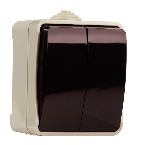 Выключатель 2кл о/п Сатурн IP54 Smartbuy