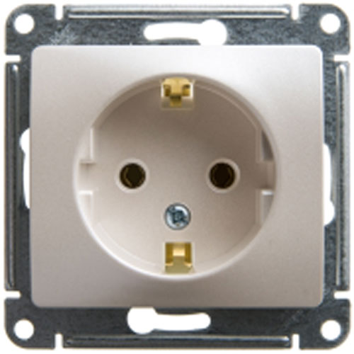 Механизм Розетка 1гн с/п с з/к Glossa перлам GSL000643 (20/160)