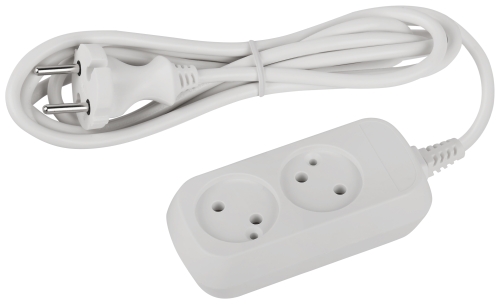 Удлинитель ЭРА Greenline 2 гн. 1,5 м ПВС 2х0,75 2200Вт (50)