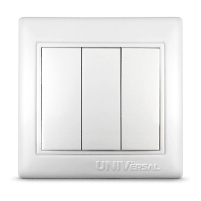 Выключатель 3кл UNIVersal Севиль белый С0043