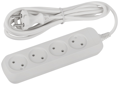 Удлинитель ЭРА Greenline 4 гн. 3 м ПВС 2х0,75 2200Вт (50)