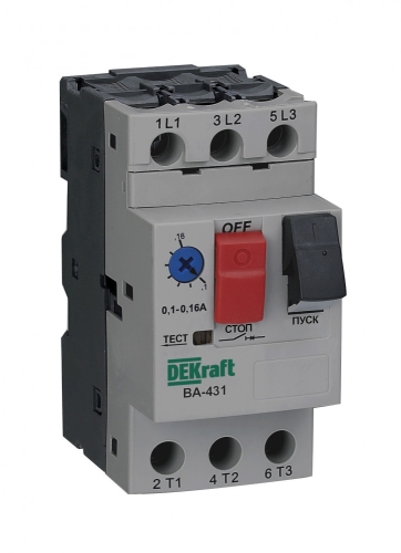Автомат пуска двигателя ВА-431  1,0-1,6А DEKraft