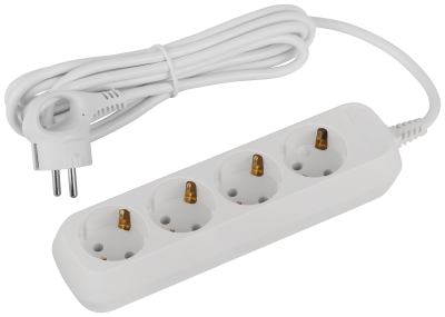 Удлинитель ЭРА Greenline 4 гн. 3 м с з/к ПВС 3х1 3500Вт (50)